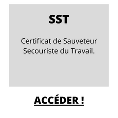 Compétences du certificat de sauveteur secourisme du travail (SST) dans le cadre d'une formation
